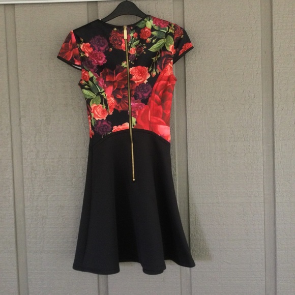 Ted Baker London Xylee Skater Mini Dress Size 0 00 In Floral Print Preppy Women - Picture 5 of 13